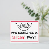 Carte Postale Souriez ça va être un grand jour (Debout devant)