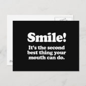 Carte Postale Souriez. C'est la deuxième meilleure chose que ta (Devant / Derrière)