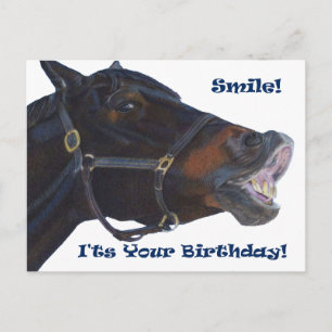 Carte Postale Souriez ! C'est ton anniversaire ! Cheval