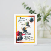 Carte Postale Souriez, Chat Noir, Louis Wain (Debout devant)