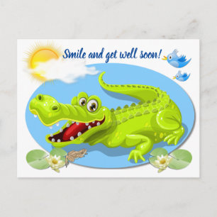 Carte Postale Souriez et allez-vous bien bientôt !