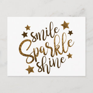 Carte Postale Souriez, Étincelle, Brille