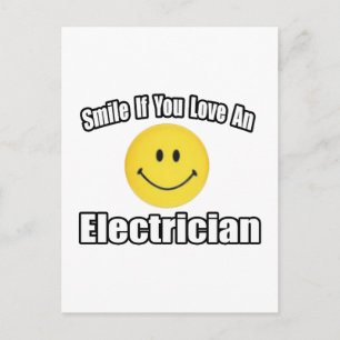 Carte Postale Souriez si vous aimez un électricien
