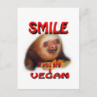 Carte Postale souriez si vous êtes végétalien.