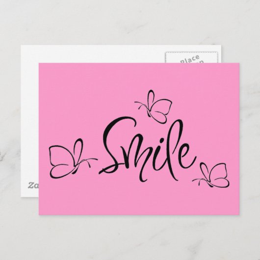 Carte Postale Souriez simplement (Devant / Derrière)