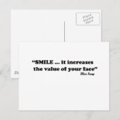 Carte Postale sourire (Devant / Derrière)