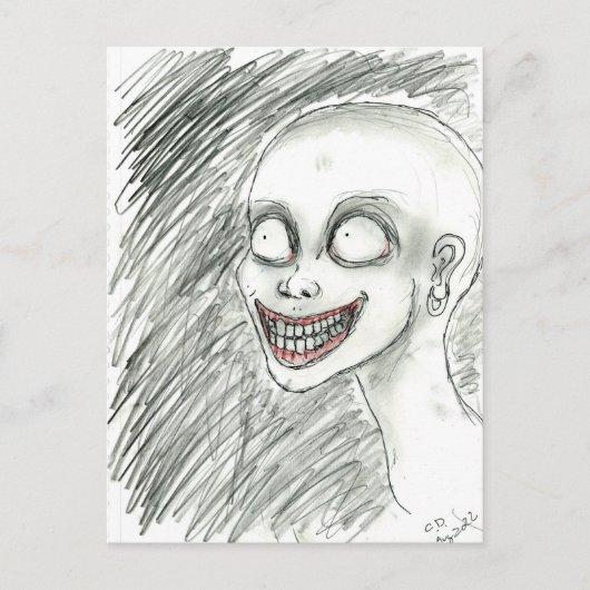 Carte Postale Sourire blanc (Devant)