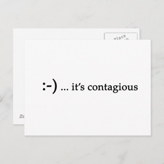 Carte Postale sourire... c'est contagieux. (Devant / Derrière)