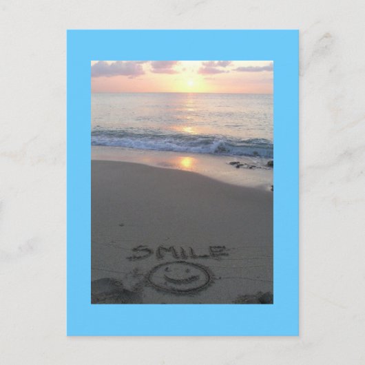 Carte Postale sourire de plage (Devant)