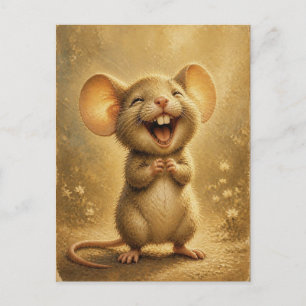 Carte Postale Sourire de Souris d'Art Fin