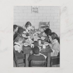 Carte Postale Sourire et être heureux - Vintage