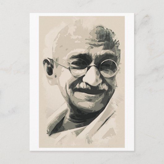 Carte Postale Sourire Ghandi (Devant)