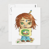 Carte Postale Sourire peint (Devant / Derrière)