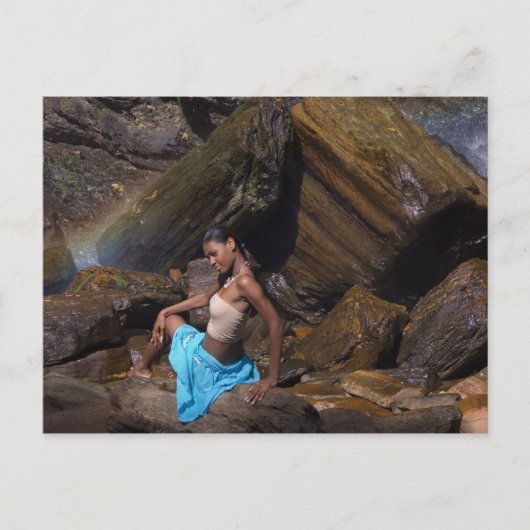 Carte Postale sourire sur les rochers (Devant)