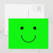 Carte Postale Sourire vert citron (Devant / Derrière)