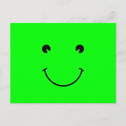 Carte Postale Sourire vert citron (Devant)