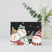 Carte Postale Sourires de neige modernes (Debout devant)