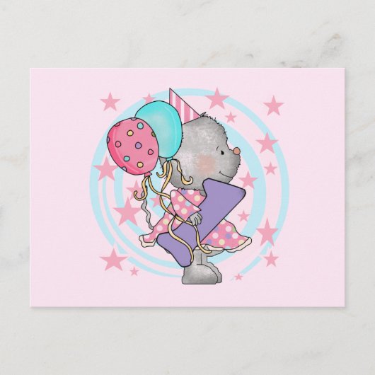 Carte Postale Souris 1er anniversaire T-shirts et cadeaux (Devant)