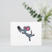 Carte Postale Souris à l'exercice de yoga étirement (Debout devant)