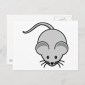Carte Postale Souris adorable (Devant / Derrière)