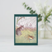 Carte Postale Souris, araignée et Web dans la prairie (Debout devant)