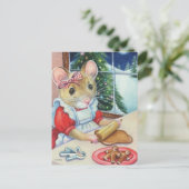 Carte Postale Souris Artisan Pâtissier de Biscuits de Gingembre (Debout devant)