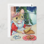 Carte Postale Souris Artisan Pâtissier de Biscuits de Gingembre (Devant / Derrière)