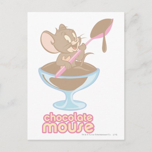 Carte Postale Souris au chocolat Jerry (Devant)