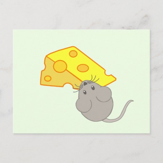 Carte Postale Souris au fromage (Devant)