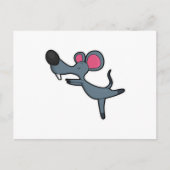 Carte Postale Souris au Yoga Exercice d'étirement (Devant)