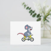 Carte Postale Souris avec bicyclette (Debout devant)
