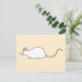 Carte Postale Souris blanche pour animaux domestiques. (Debout devant)