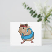 Carte Postale Souris comme coureur avec bandeau (Debout devant)