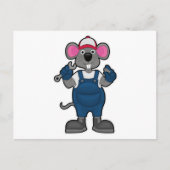 Carte Postale Souris comme mécanique avec vis et spanner (Devant)