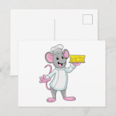 Carte Postale Souris cuisinier au fromage (Devant / Derrière)