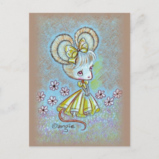 Carte Postale Souris Dame (Devant)