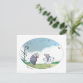 Carte Postale Souris d'anniversaire (Debout devant)