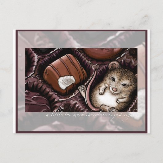 Carte Postale Souris dans la boîte à chocolat (Devant)
