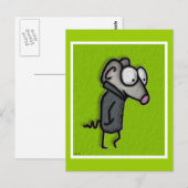 Carte Postale Souris dans une fosse (Devant / Derrière)
