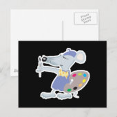 Carte Postale souris d'artiste idiote (Devant / Derrière)