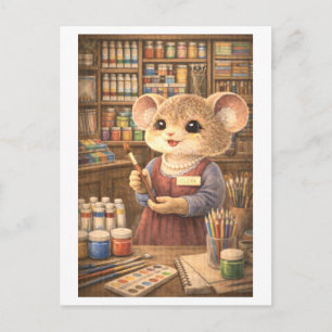 Carte Postale Souris de carrière à la papeterie d'art