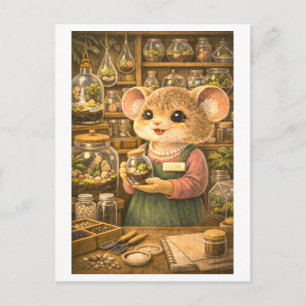 Carte Postale Souris de carrière au magasin de terrarium