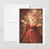 Carte Postale Souris de carrière comme chanteuse d'opéra (Devant / Derrière)