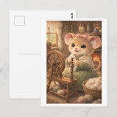 Carte Postale Souris de carrière comme fileuse (Devant / Derrière)