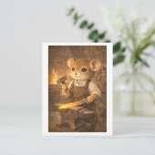 Carte Postale Souris de carrière comme forgeron (Debout devant)