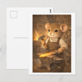 Carte Postale Souris de carrière comme forgeron (Devant / Derrière)