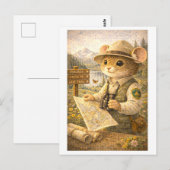 Carte Postale Souris de carrière comme garde forestier (Devant / Derrière)