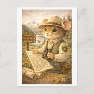 Carte Postale Souris de carrière comme garde forestier