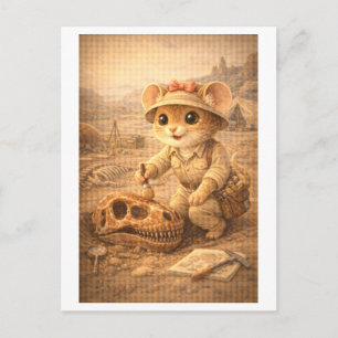 Carte Postale Souris de carrière comme paléontologue