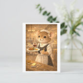 Carte Postale Souris de carrière comme serveuse (Debout devant)